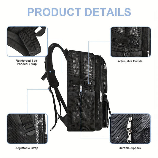 Laptop Backpack – Clear, Lightweight, for Travel & School – detail view 3
