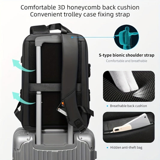 Laptop Backpack – Expandable, Anti-Theft, Large Capacity, for Travel & School – detail view 2