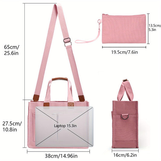 Laptop Bag – for Travel & Work, Large Set Of Spacious Hobo – alternate view