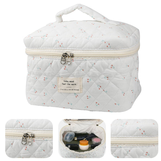 Travel Makeup Bag – 2-Piece, Quilted, Large Capacity, for Travel – alternate view
