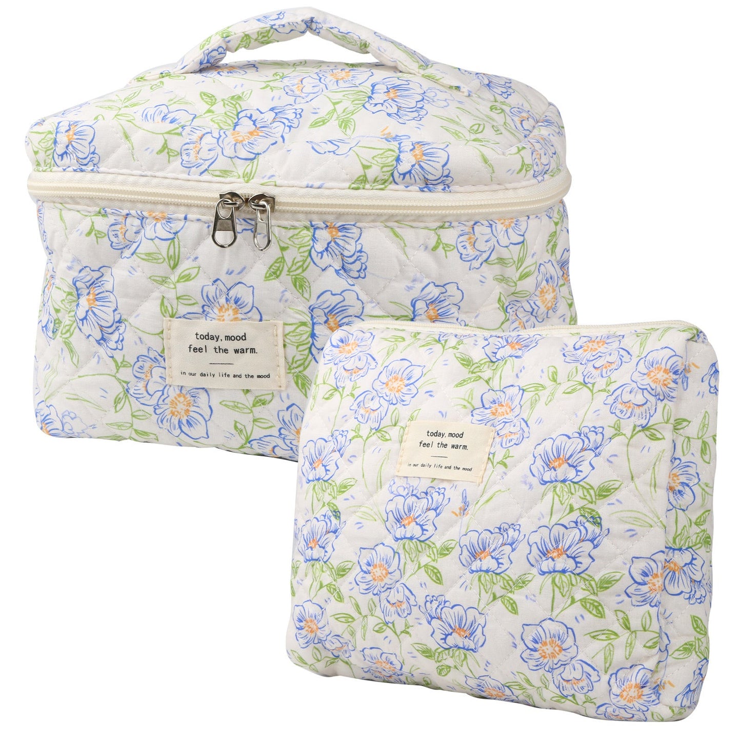 Travel Makeup Bag – 2-Piece, Quilted, Large Capacity, for Travel – detail view 40