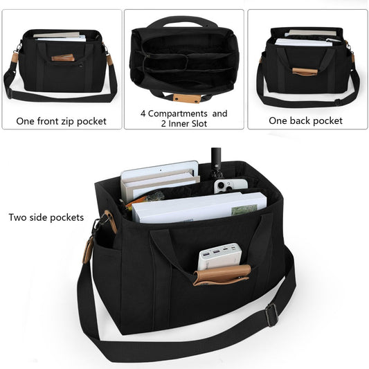 Travel Makeup Bag – 2PCS, Canvas, Multi-Pocket, for Travel & Work – alternate view