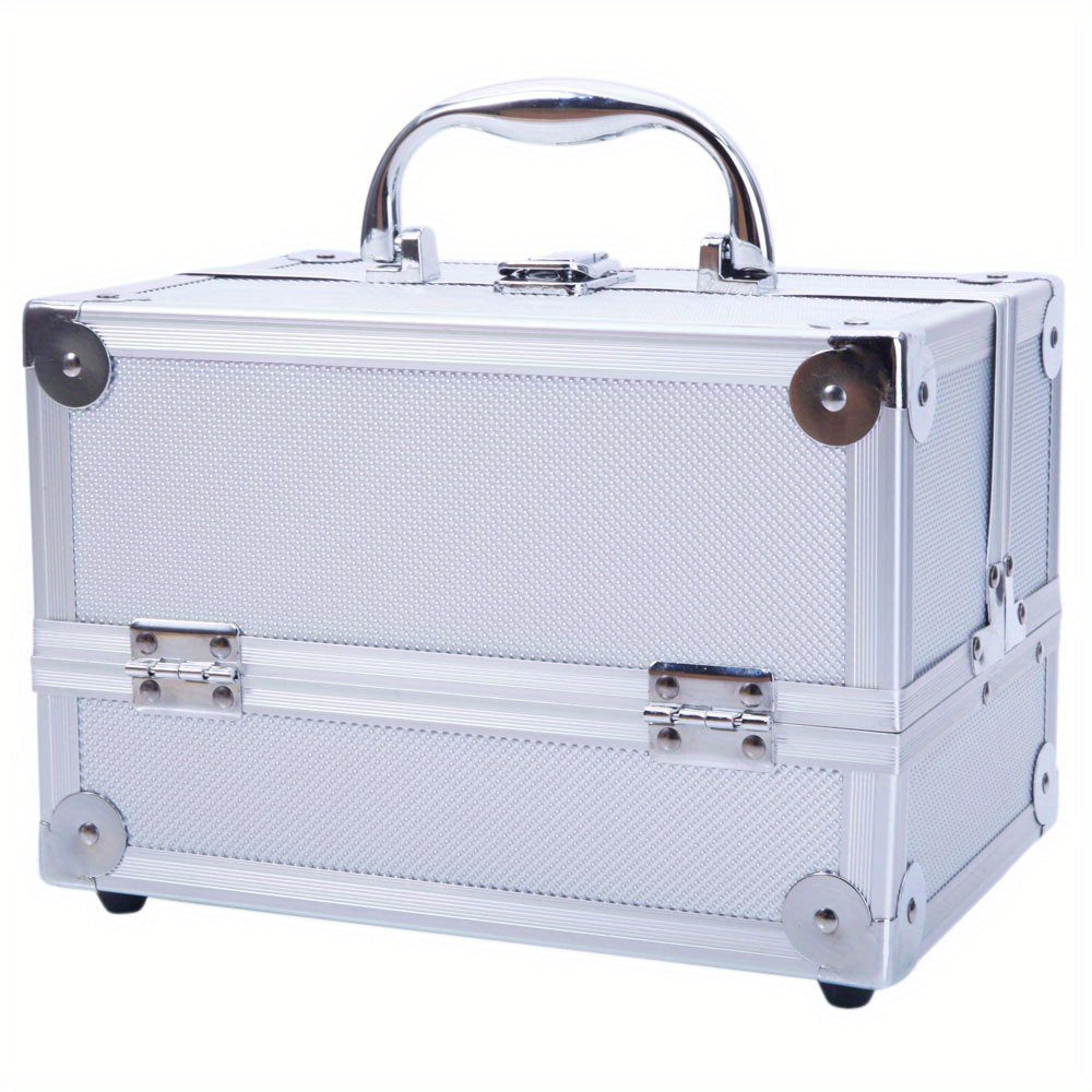 Travel Makeup Bag – Aluminum Makeup Train Case Mirror – alternate view