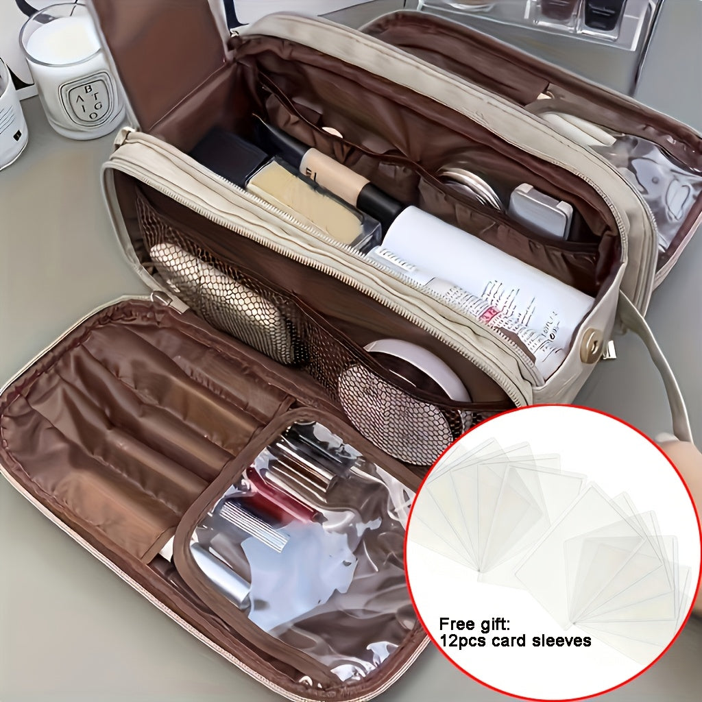 Travel Makeup Bag – for Travel, Large Tri Fold Cosmetic Card – detail view 27