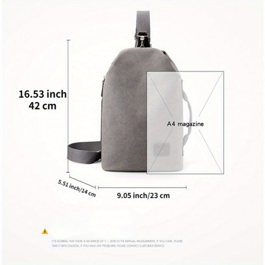 Men's Crossbody Bag – Canvas, Large Capacity, for Travel & Work – detail view 6