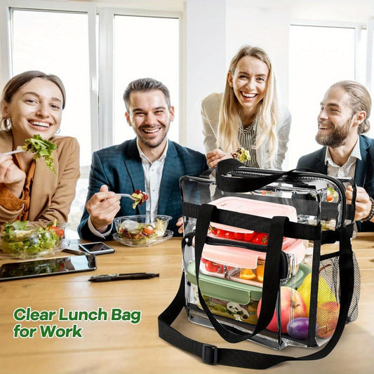 Men's Crossbody Bag – PVC, Clear, Transparent, for Travel & Work – alternate view