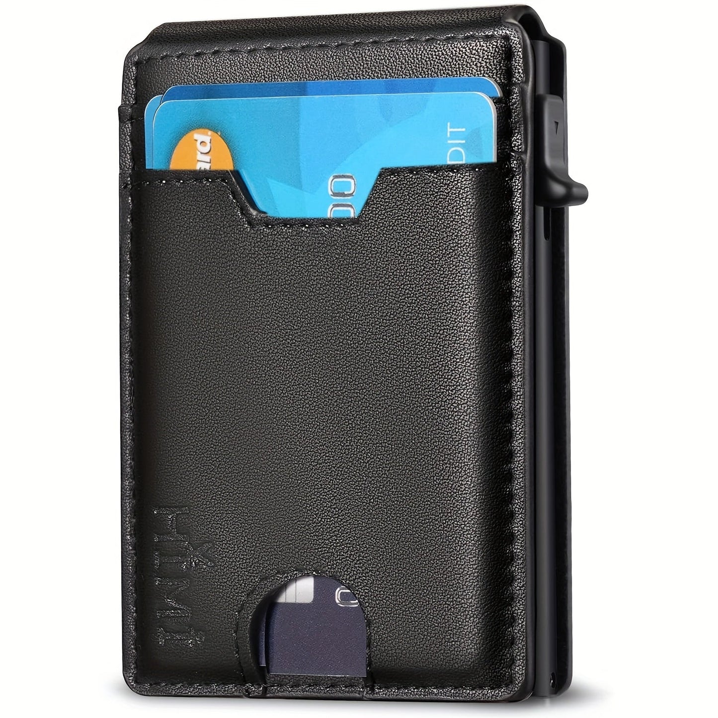 Men's Wallet – RFID Blocking, Aluminum Pop Up Card Holder – detail view 2