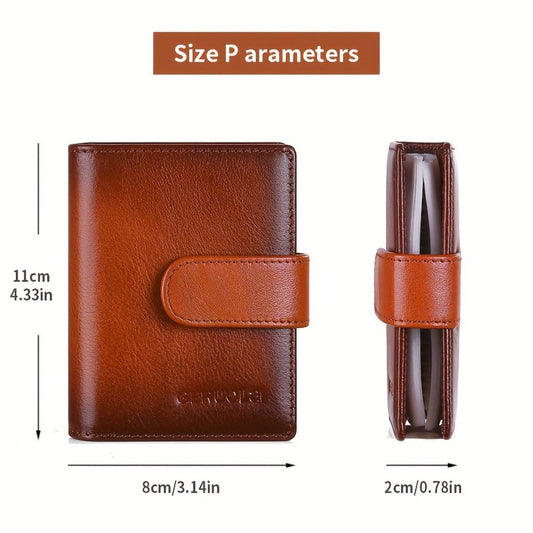Men's Wallet – 6 Colors, Slim Card Case Cowhide Leather – alternate view