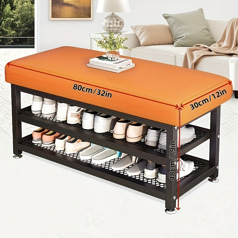 Entryway Bench shown in the Orange, 32 inches option