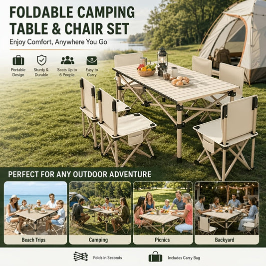 Metal Folding Table, Portable Fold-Up Table for Work, Display, and Everyday Use in Patio detail image