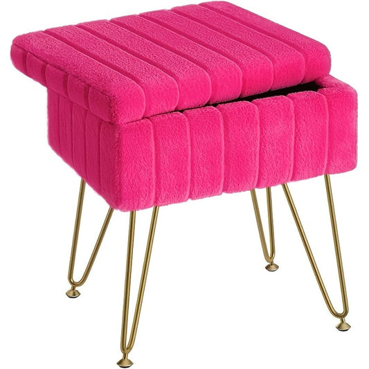 Metal Vanity Stool for Dressing and Daily Routines in Bedroom detail image
