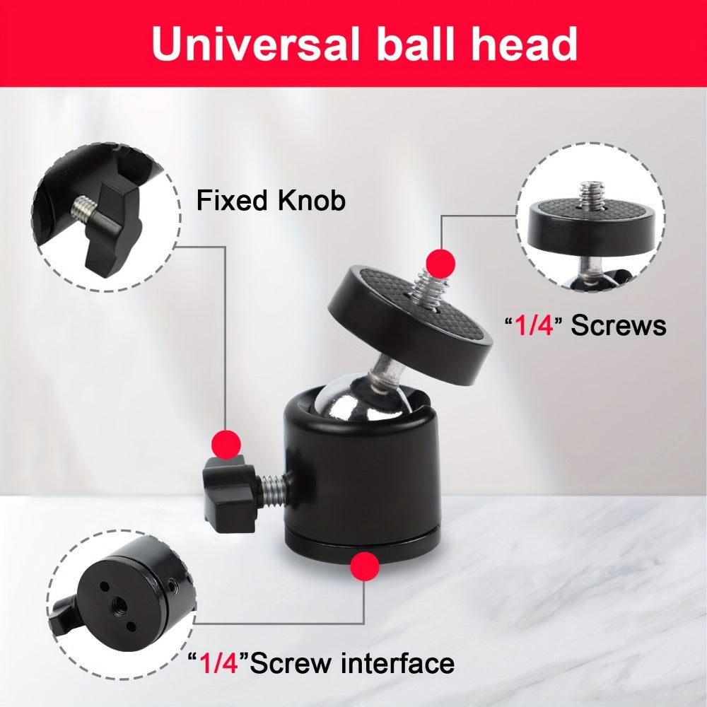 Microphone Boom Stand with 360-Degree Ball Head, XLR Port and Dual Clips detail image - detail view 11