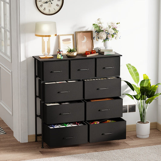 Multi-Drawer Wood Dresser with Storage Drawers and Multiple Color Options for Bedroom detail image