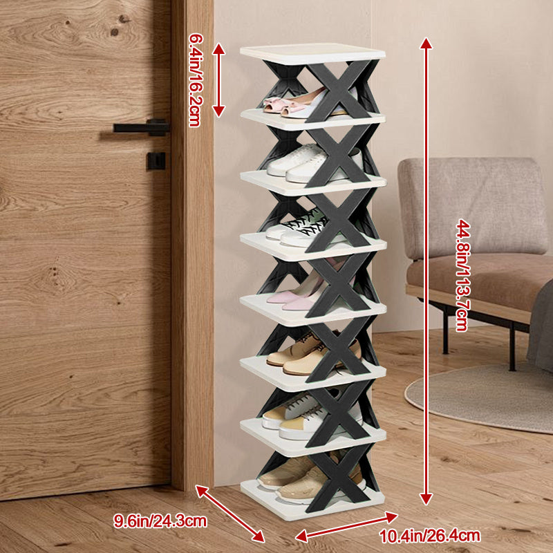 Multi-Tier Narrow Shoe Rack with Stackable Design and Tool-Free Assembly for Entryway detail image - detail view 27