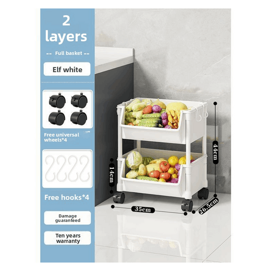 Narrow Rolling Carts And Storage Organizers with Locking Wheels and Secure Lid detail image