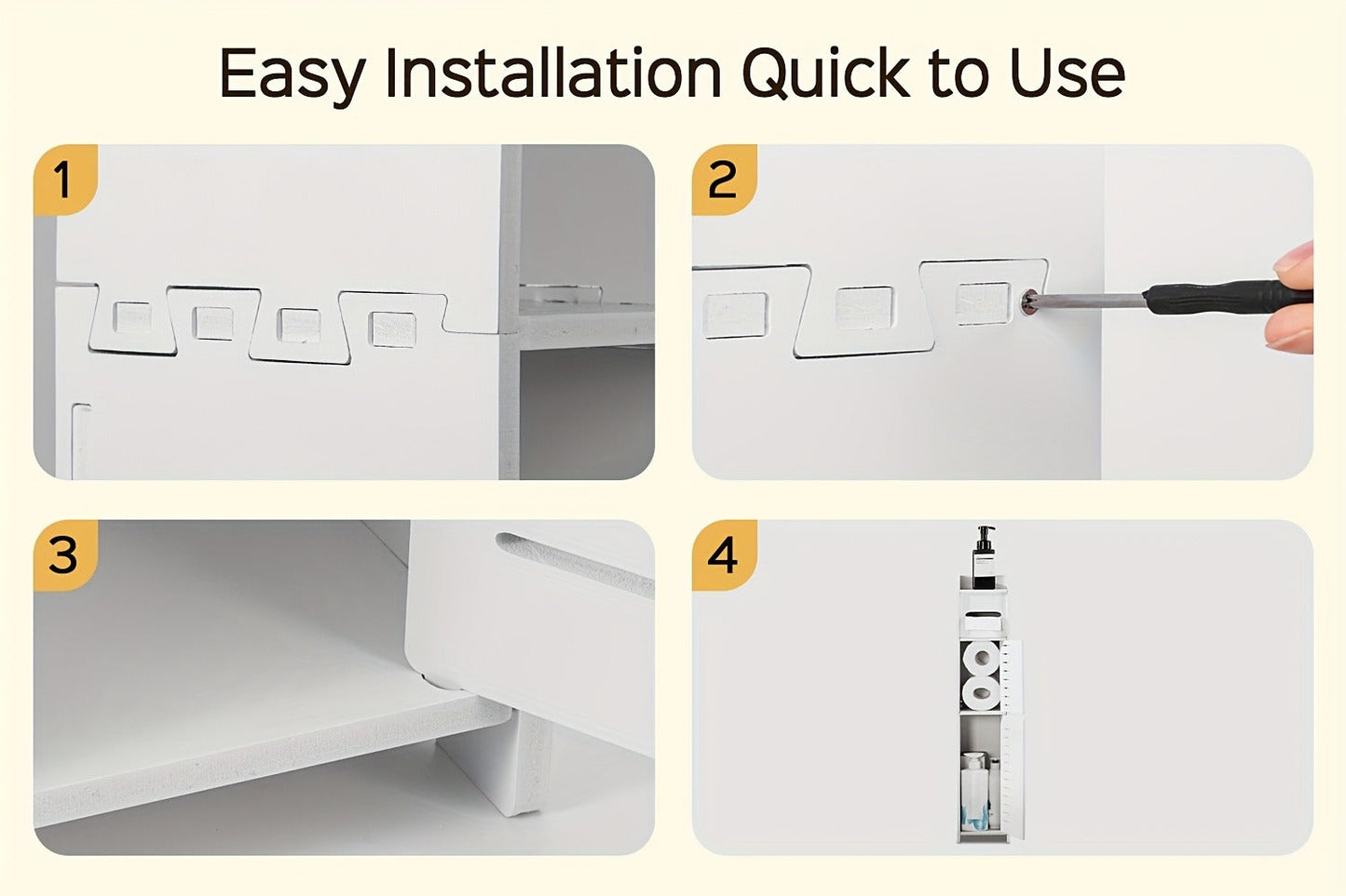 Narrow Slim Bathroom Cabinet for Organized Everyday Storage and Daily Home Use detail image - detail view 11