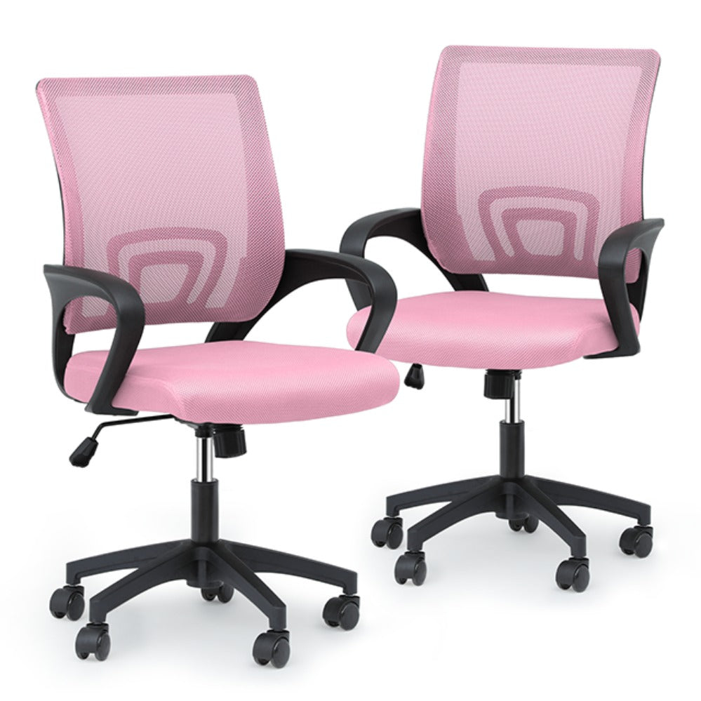 Office Chair shown in the pink, 2pcs option