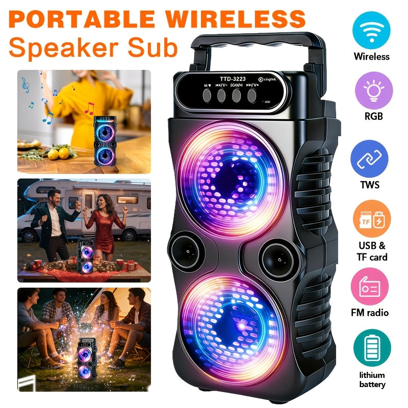 Portable PA Speaker shown in the Black/ Upgraded Version option