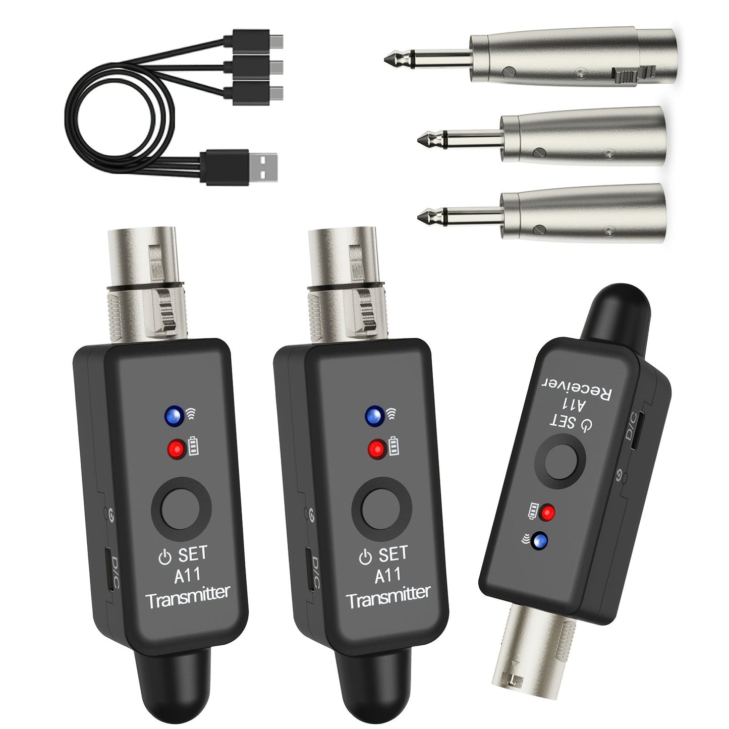 Portable PA Speaker shown in the 2 Transmitter + 1 Receiver option
