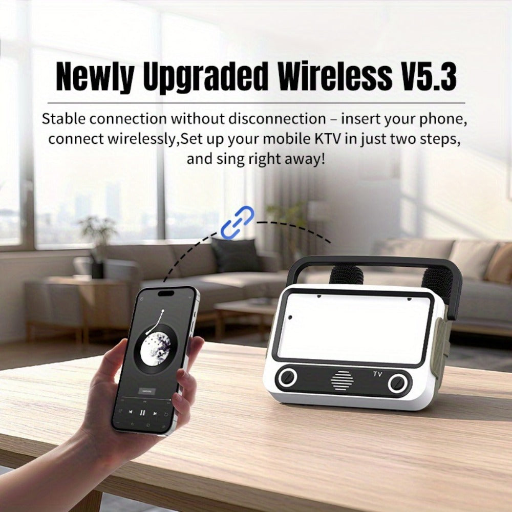 Portable PA Speaker, White, Wireless, USB-C, Karaoke, Machine for Parties and Karaoke detail image - detail view 11