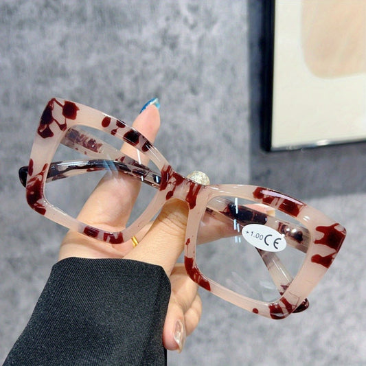 Reading Glasses - 4 Pack Cat Eye Oversized Frames for Men & Women Sturdy Spring Hinges - product detail view 2