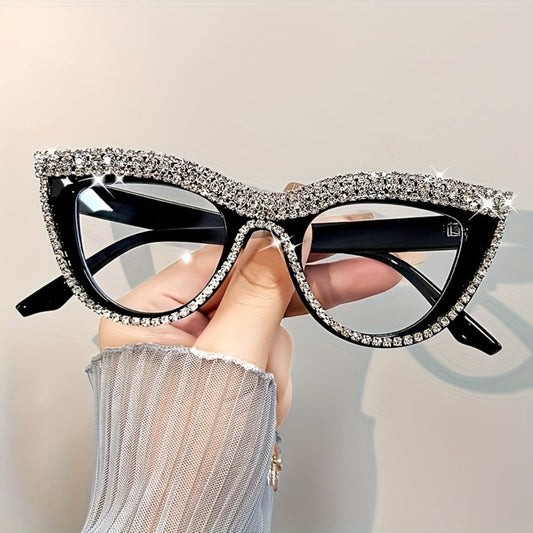 Reading Glasses - Cat Eye for Women 2 Pack Blue Light Blocking Rhinestone Decor PC Frame - product detail view 2