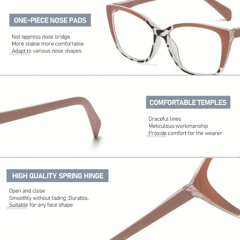Reading Glasses - Cat Eye 5 Pack for Women Men Retro Full Frame Vintage Fashion Readers - product detail view 9
