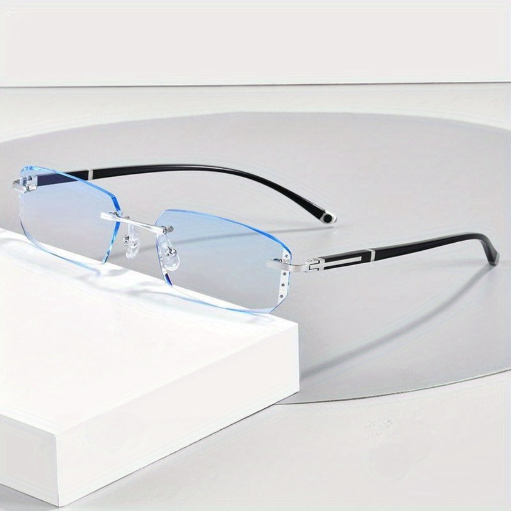 Reading Glasses - Frameless for Men Women Retro Elegant Lightweight Eyewear for , Phone & - product detail view 11