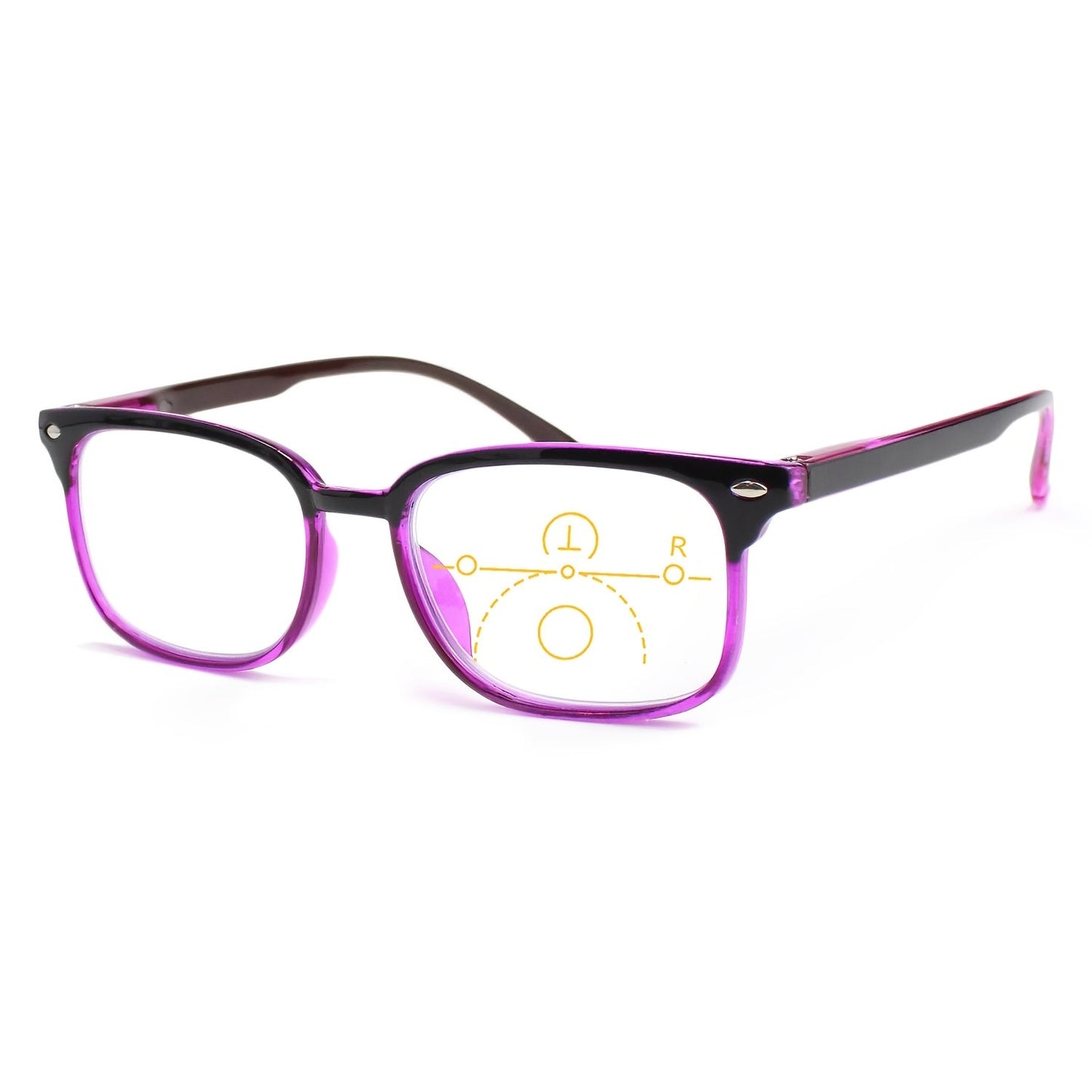 Reading Glasses - Small Rectangle Spring Hinge Lightweight PC Lens Unisex Classic Stylish - product detail view 16