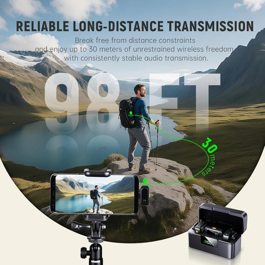 Recording Microphone, Wireless, 4-In-1, Mini, Mic for Recording and Streaming detail image