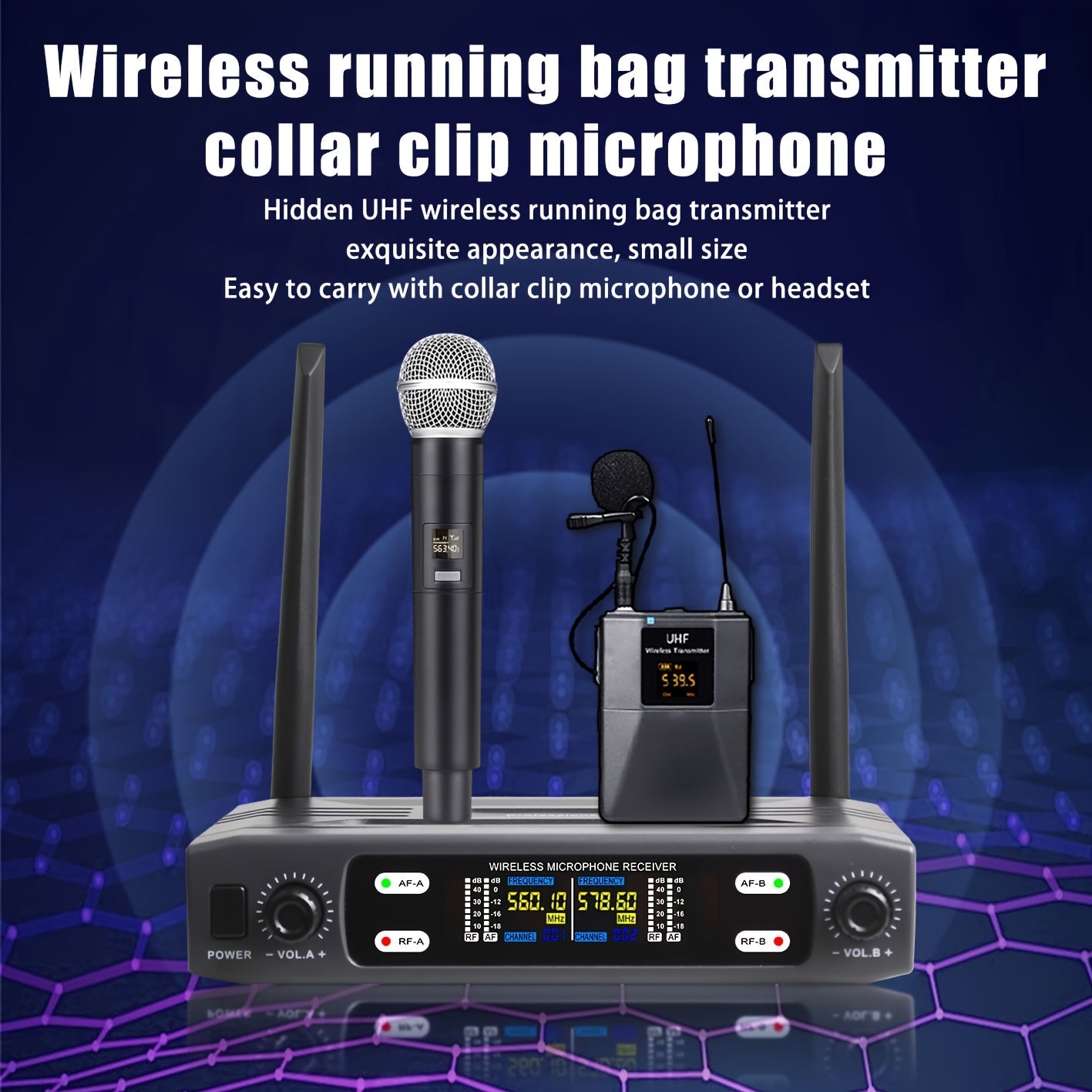 Recording Microphone shown in the Handheld+lavalier style option