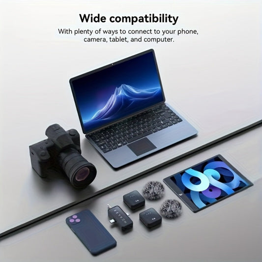 Recording Microphone, Wireless, Portable, Lavalier for Recording and Streaming detail image