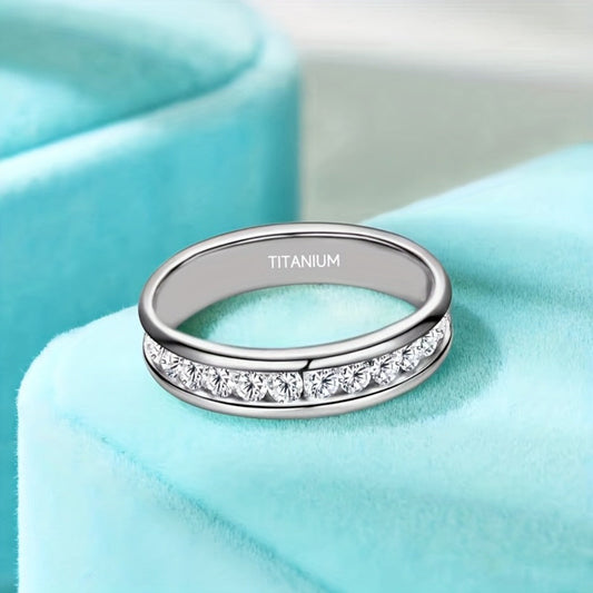 Rings for Women - Moissanite Ring 925 Sterling Silver Sparkling Unisex for Men Couples - product detail view 2