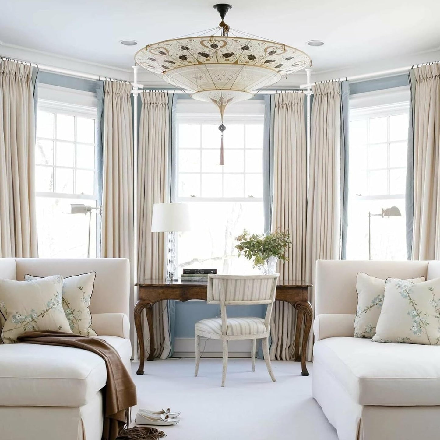 Room Divider Rod shown in the White option