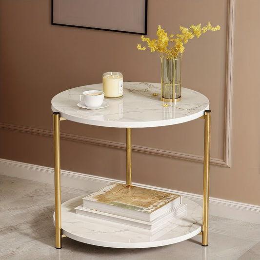Round Coffee Table, Modern Accent Table for Work, Display, and Everyday Use detail image