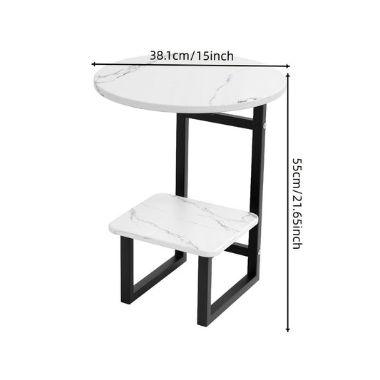 Round Outdoor Side Table with Weather-Resistant Finish and Multiple Color Options detail image
