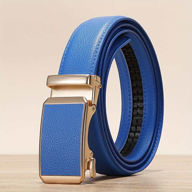 Men's Belt - Faux Leather for with Automatic Buckle 9 Colors, Adjustable up to 49.2" - product detail view 24