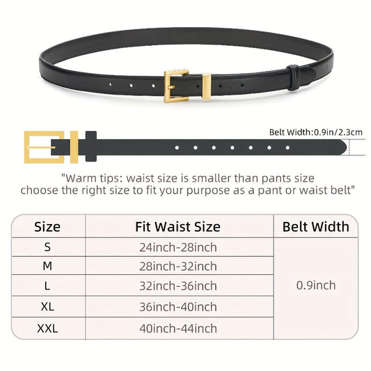 Women's Belt - Square Buckle for - Color Block Casual Dress for Jeans Pants Dresses, Hand - product detail view 2