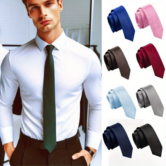 Men's Necktie - Narrow Tie Set 9 Pack Slim 2 Inch Polyester Neck Ties for Women Students - product detail view 2