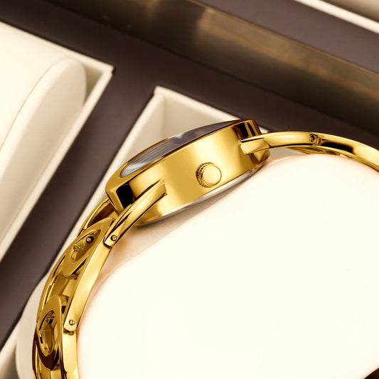 Women's Quartz Watch - Butterfly Rhinestone 's Gold Silver Tone Glowing Dial Elegant Fashion - product detail view 2