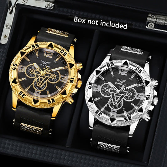 Men's Quartz Watch - 's Sports Set of 2 Large Dial Silicone Strap Wristwatch for , Casual - product detail view 2