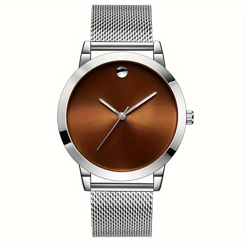 Men's Quartz Watch - 's Stainless Steel Casual Minimalist Wristwatch with Metal Band Elegant - product detail view 16