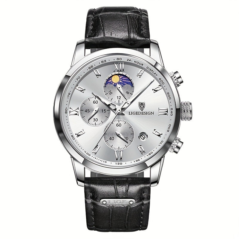 Men's Quartz Watch - Sport Waterproof Chronograph for Luminous Calendar Wristwatch, Casual - product detail view 23