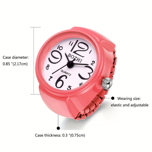 Men's Watch - Ring Large Digital Dial Elastic Band Handmade Finger Unisex Fashion - product detail view 2