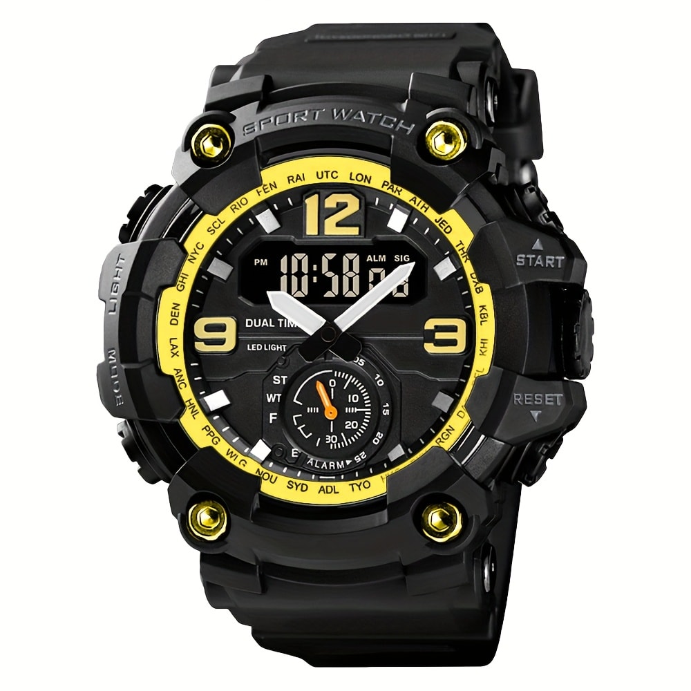 Men's Watch - 's Sports Digital Dual Display TPU Strap Fashion Analog Digital Wristwatch - product detail view 21