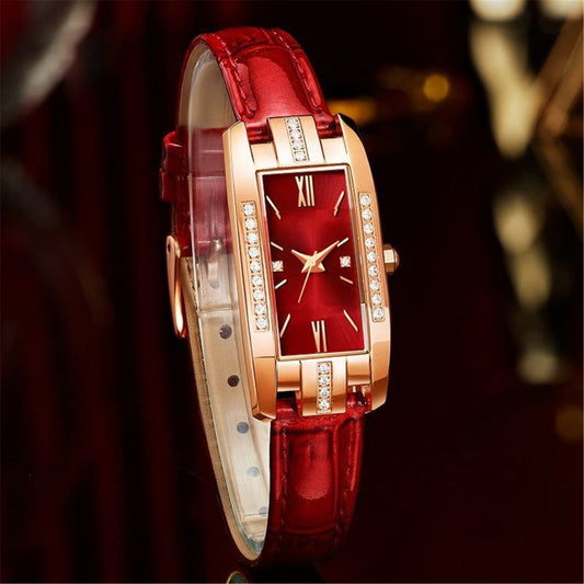 Women's Watch - Set 3pcs Elegant Fashion Wristwatch Ultra-Thin Strap Three Colors Stylish - product detail view 2