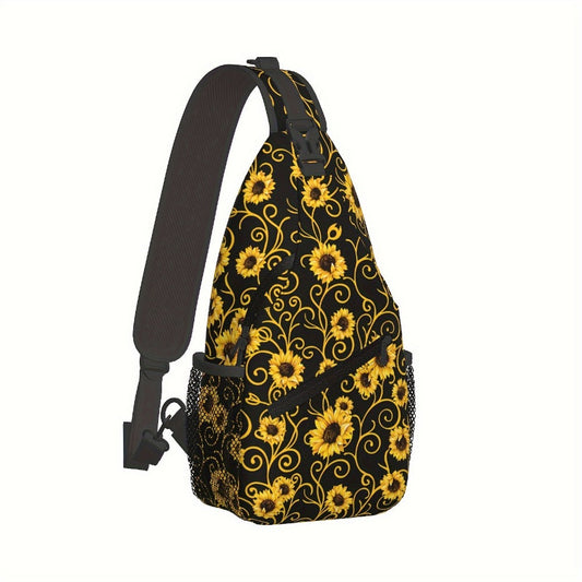 Sling Bag – for Travel, Sunflower Sling Chest Daypack Hiking – alternate view