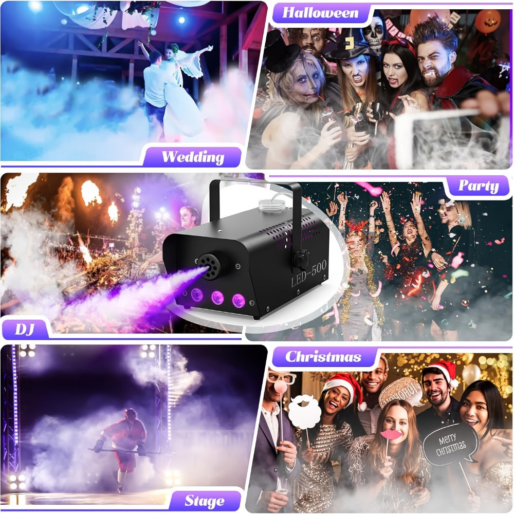 Stage Fog Machine, Adjustable, RGB, 500W, Muti, Color for Stage and Party Lighting detail image - detail view 9