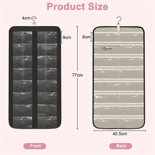 Storage Organizer - Hanging Glasses 32 Slots Wall Mounted Sunglasses Holder Double Sided 360 - product detail view 2