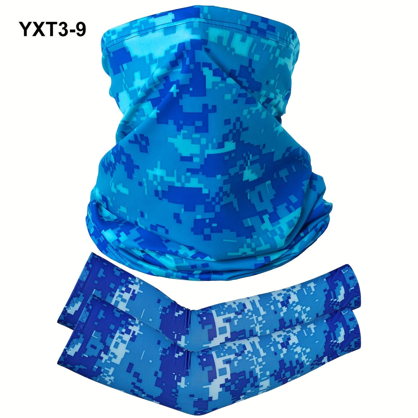 Sun Protection Set - Riding Face Mask 3pcs + Arm Sleeves 1 Pair Breathable Quick Dry Unisex - product detail view 19